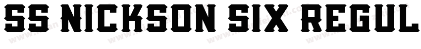 SS Nickson Six Regul字体转换